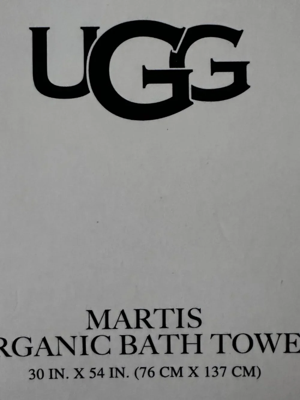 UGG Towels Set of 4 towels 100% Organic Cotton 2 Hand 2 Bath Towel 30''×54